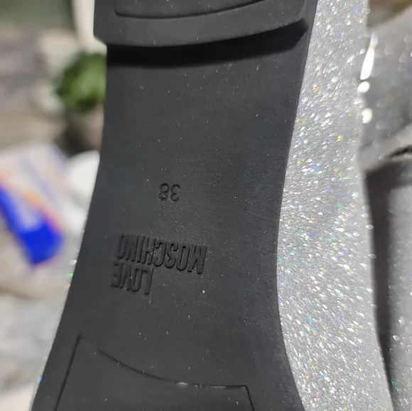 Love moschino silver glitter metallic booties - Picture 7 of 10
